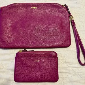 Lodis large wristlet and card/coin holder in excellent pre-owned condition